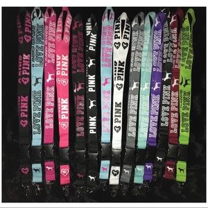VS Pink Lanyard Key Chain Card Phone Holder Set 3
